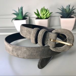 Amanda Smith Gray Suede Fashion Belt